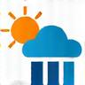 Icon representing data and weather analytics